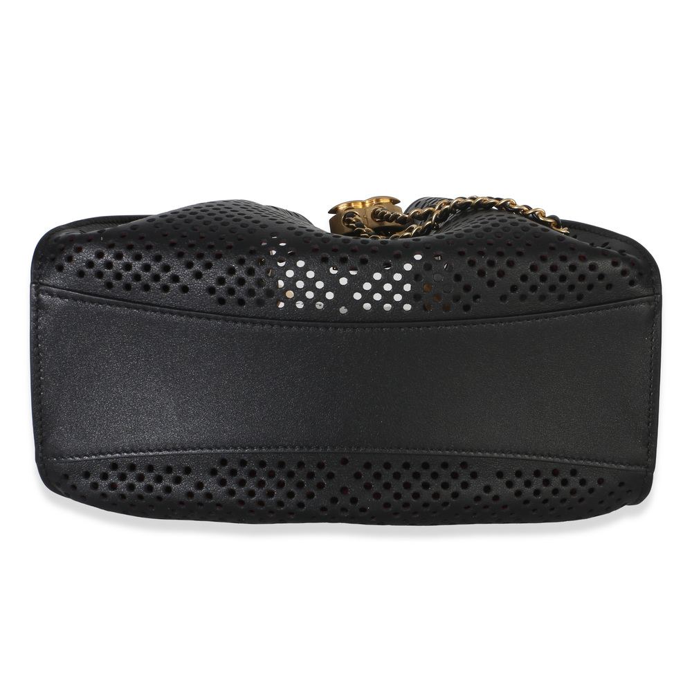 Chanel Black Perforated Calfskin Small Chanel 25 Hobo - Picture 5 of 8